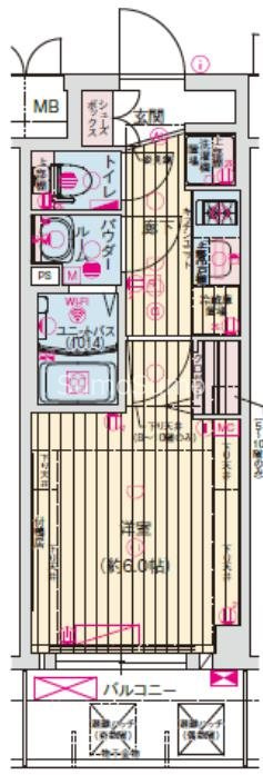 プレサンス難波マジョリティの間取り