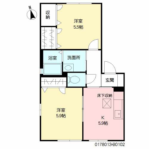 ソフィア小森野B棟の間取り
