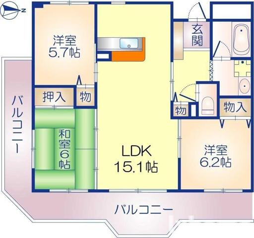 リヴェール春日の間取り