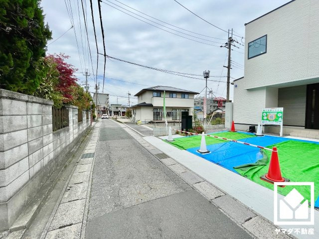 大津市坂本７丁目　Ⅱ期　1号地の前面道路含む現地写真