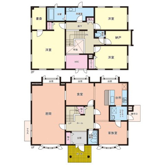 【間取り】 | 夙川　殿山町　貸戸建 | 延べ床面積178.95㎡３ＬＤＫ＋家族室＋ユーティリティー＋納戸＋書斎