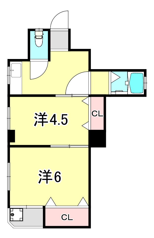 マンション諏訪山の間取り