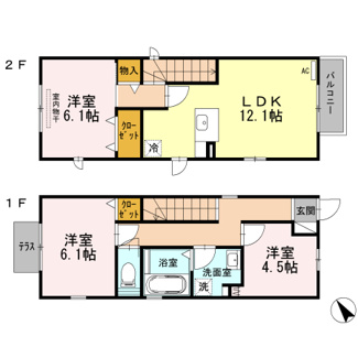 【間取り】 | 月島町貸家