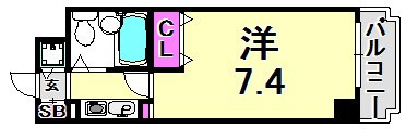 ライオンズマンション三宮東第２の間取り