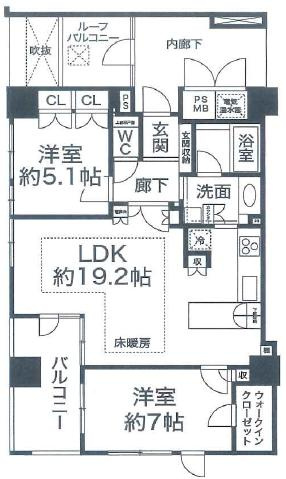 ライオンズマンション神戸栄町通の間取り