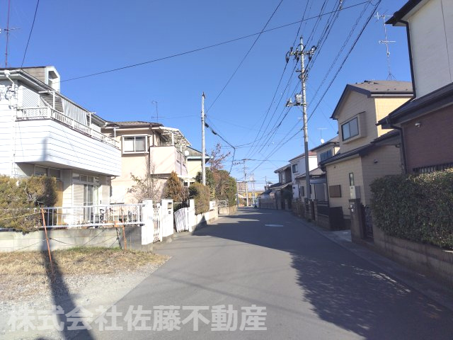 鴻巣市箕田の売地の前面道路含む現地写真
