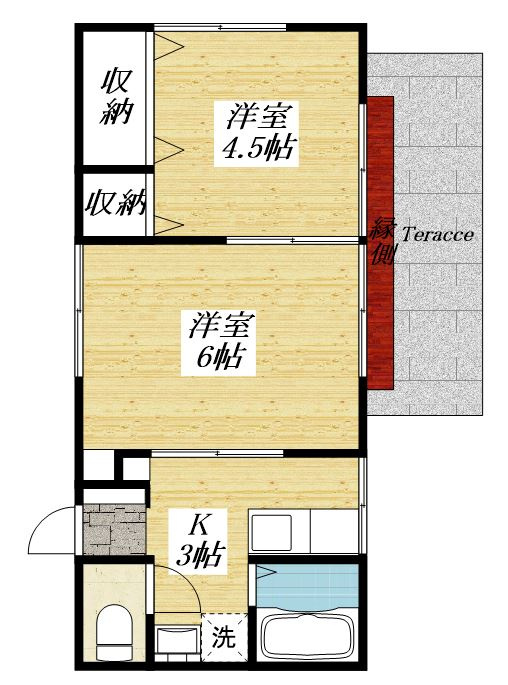 小室貸家の間取り