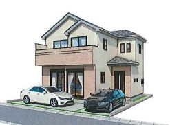 川越市木野目　新築戸建　ハートフルタウンの外観パース