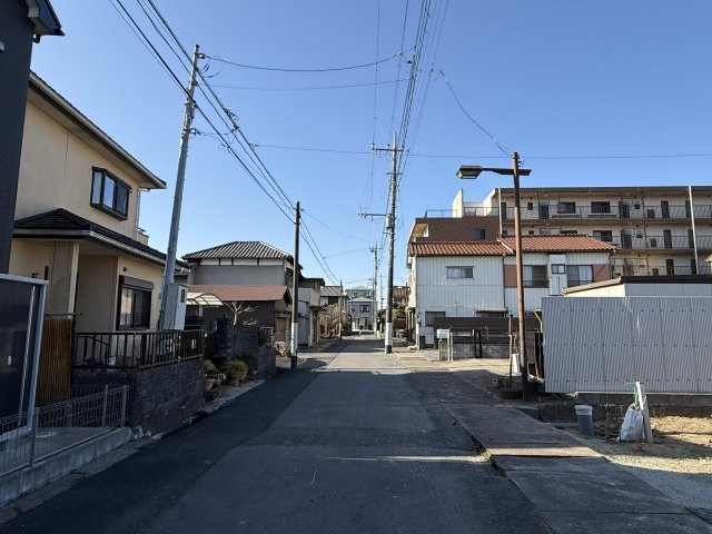【南道路】東金市東金　新築戸建の前面道路含む現地写真