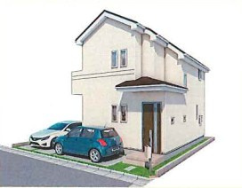 川越市砂久保　新築戸建　ハートフルタウンの外観パース