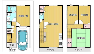 【間取り】 | 東大阪市御厨栄町2丁目