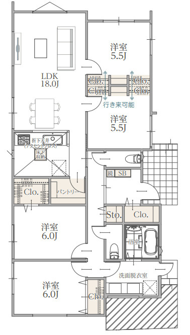 AHC宜野湾市大山4丁目-2号棟　＼☆ご成約時キャッシュバック☆／の間取り