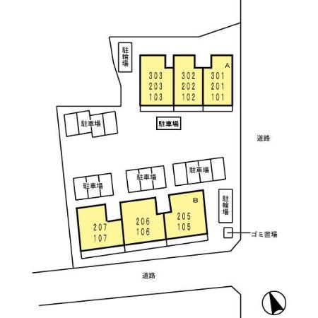 ムーンライト Ａ棟の区画図