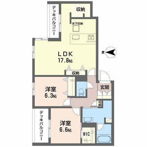 シャーメゾン　オークルート奈良の間取り