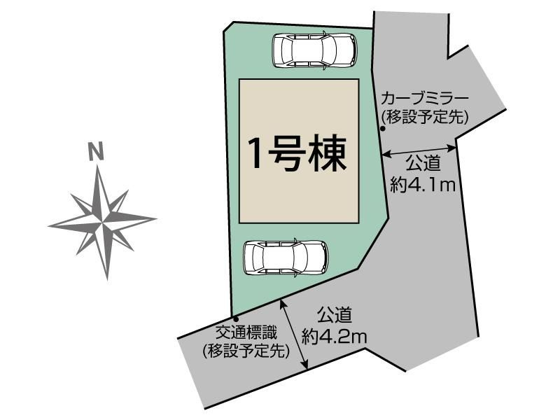 所沢市松郷　新築戸建の区画図