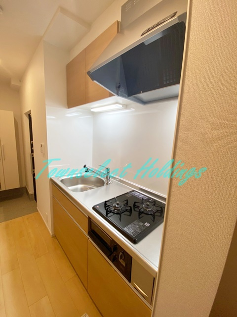 パルティールのキッチン|【都市ガス】ビルドイン2口ガスキッチン♪収納豊富