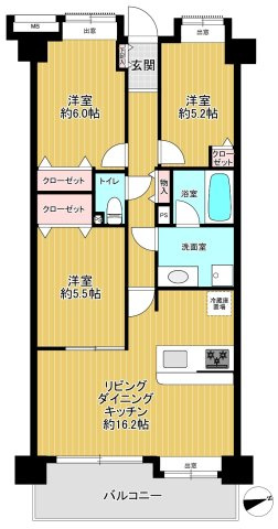 サンヴェール千葉サザンヒルズの間取り|間取図
