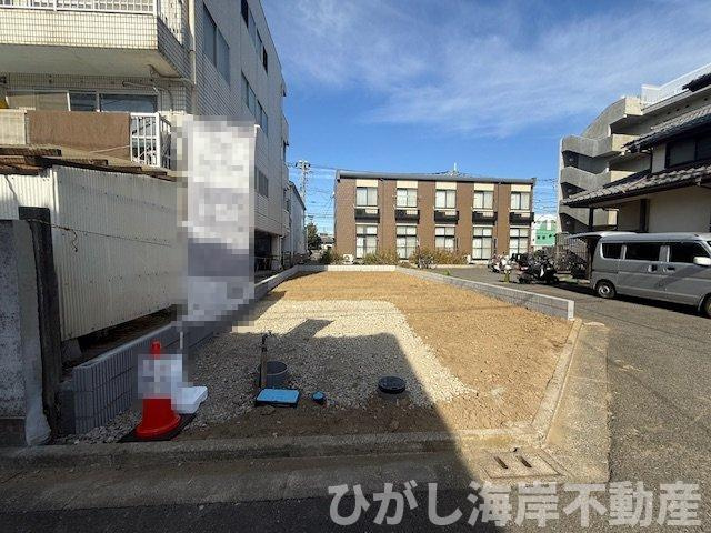 茅ヶ崎市今宿　新築戸建の外観|1月31日撮影　建築中　現地外観