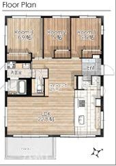 平塚ガーデンホームズ１号棟の居間・リビング