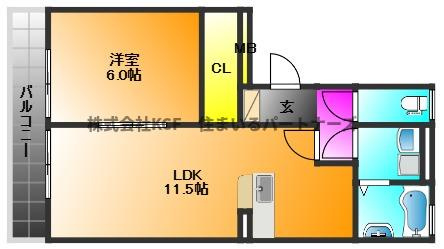 リーベB棟の間取り