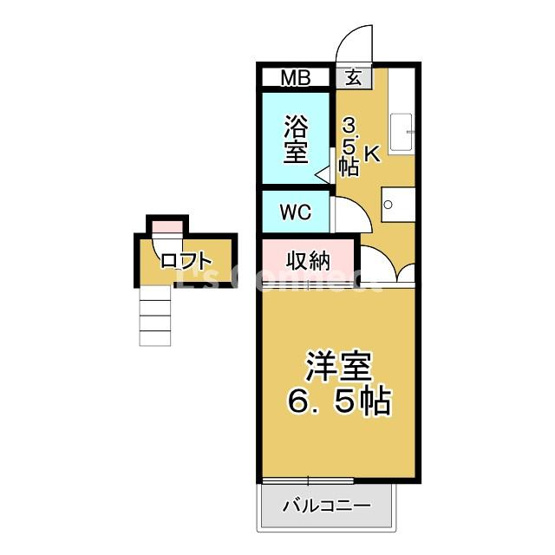 【間取り】 | 霊屋第一コーポナバタ