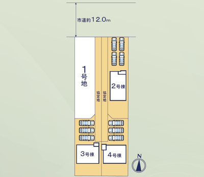【区画図】 | 湖西市新居町新居 2期 新築一戸建て 4号棟 | 4号棟の区画図です