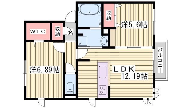 グランレーヴ弐番館の間取り