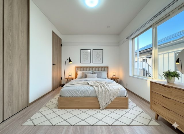 保土ヶ谷区法泉3丁目　中古戸建て　第1の洋室|◆柔らかい陽光が差し込む明るいお部屋を演出する設計。彩光の取れる窓が気持ちの良いお部屋を創り上げます。(家具はイメージです)