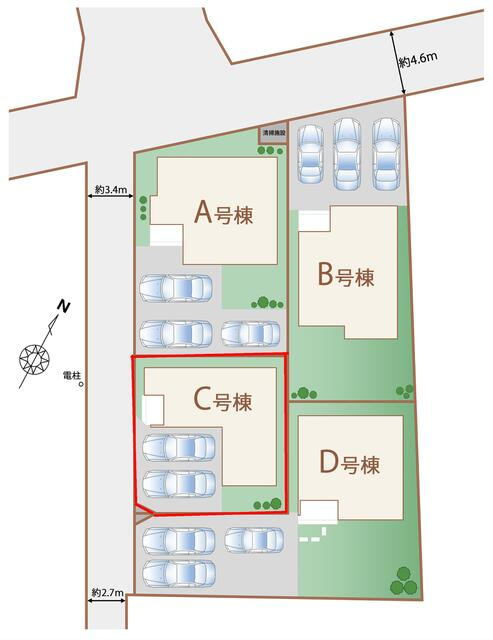 ハートフルタウン宇都宮市今泉町２５４１番の区画図|分譲地の区画図