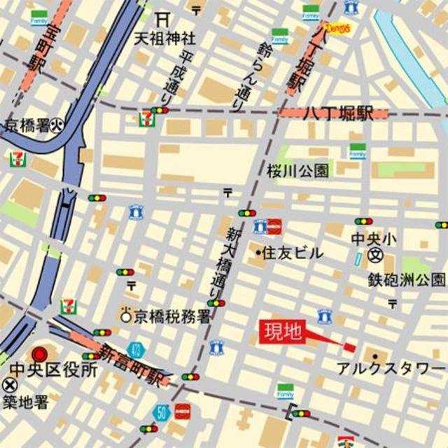 パークキューブ銀座イーストの地図