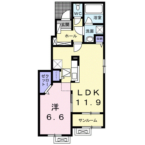 ＤＫ　Ａ＆Ｋ　Ⅱの間取り