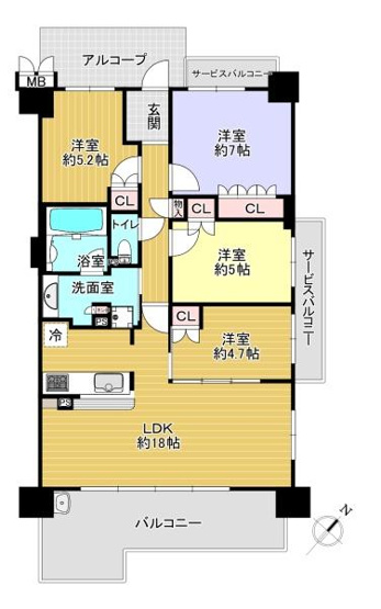 【間取り】 | ファインシティ枚方