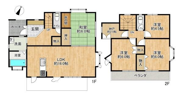 【間取り】 | 垂水区小束山本町4丁目　中古戸建
