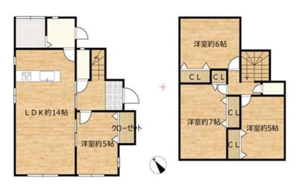磯城郡三宅町石見　一戸建の間取り