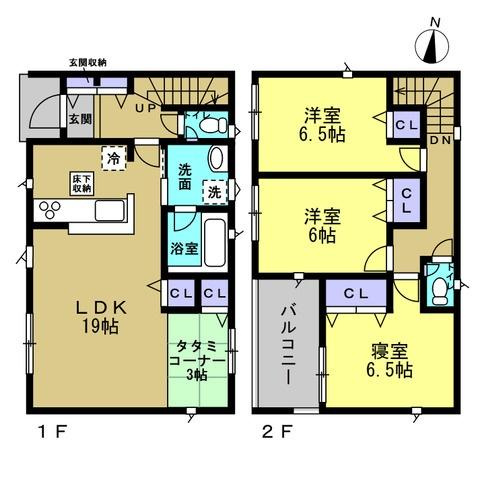 和歌山市井辺第3-1号　新築戸建の間取り
