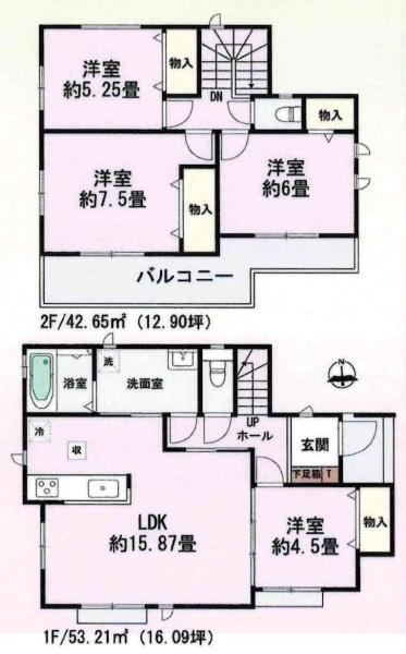 西尾市吉良町吉田　全1棟・1号棟の間取り|間取り図です