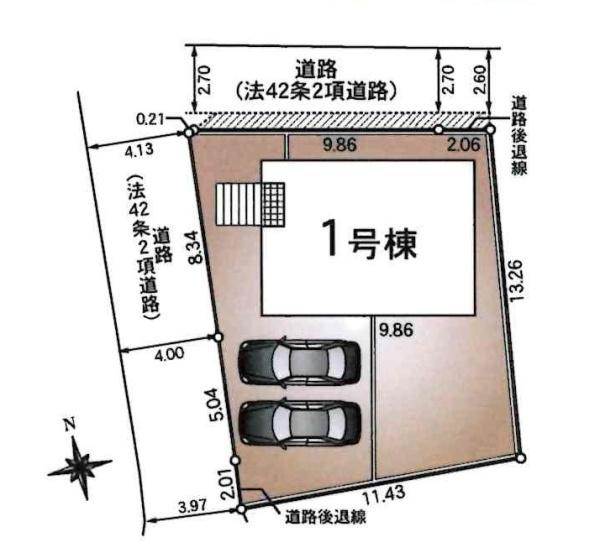 蒲郡市三谷町第12　全1棟・1号棟の区画図|1号棟です。