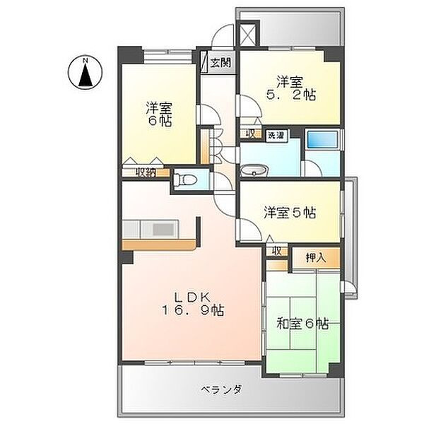 グランドール西条 弐番館の間取り
