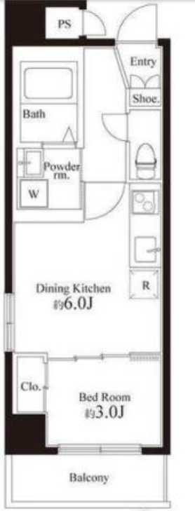 REGALO世田谷松陰神社　家具家電付きに変更可　礼金０　ペット相談の間取り