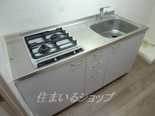 ヴェルドミールのキッチン|２口ガスコンロ付き