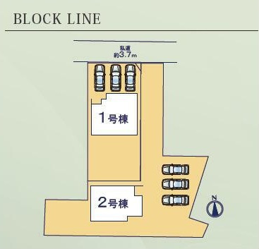 【区画図】 | 清水区三保第2期　新築戸建　1号棟 | ３台駐車可能！ゆったりスペースで駐車も楽ちん♪