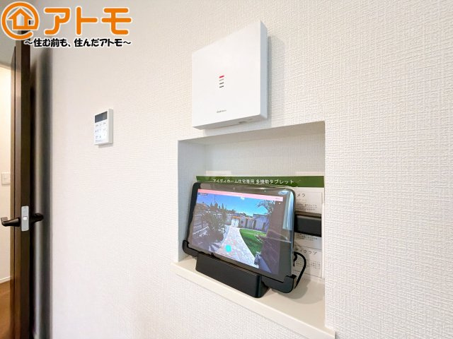 【防犯設備】 | 清水区蜂ヶ谷南町第1期　新築戸建　1号棟 | TVモニター付きインターホンは訪問者を確認することができて、防犯性に優れています♪