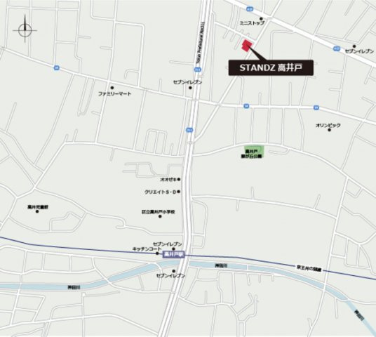ＳＴＡＮＤＺ高井戸の地図