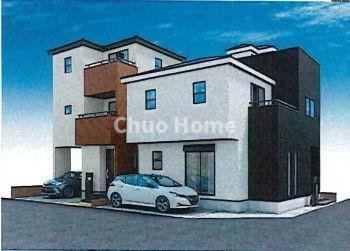 【完成予想図】 | 江戸川区南葛西3丁目新築分譲住宅 | 【外観パース】