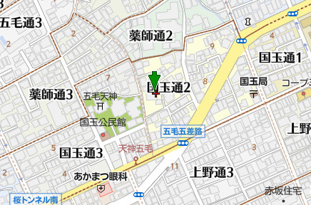 神戸市灘区国玉通2丁目　新築戸建の地図