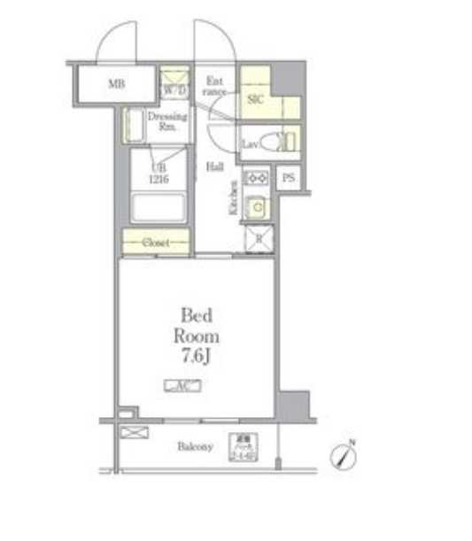 パークペルル池尻　築浅　ペット相談　楽器相談の間取り