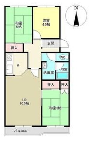 売マンション　小山市乙女の間取り