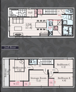  | 【名古屋市北区八代町1丁目22新築戸建2号棟】✨️仲介手数料無料✨️金城小学校・志賀中学校