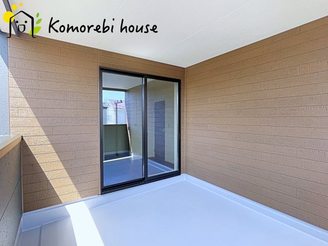 桶川市末広　新築一戸建て　リーブルガーデン　01のバルコニー|26.4.11撮影済み