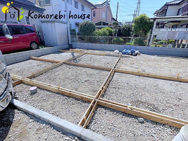 桶川市末広　新築一戸建て　リーブルガーデン　01の駐車場|26.4.11撮影済み
